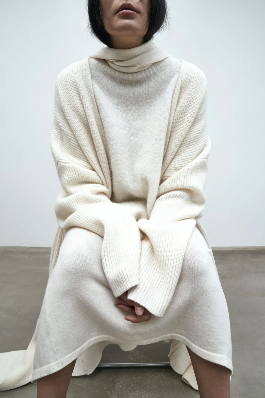 Кардиган макси из шерсти мериноса