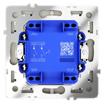 Выключатель с самовозвратом встраиваемый VOLTUM S70 двухклавишный 10А, (сталь)