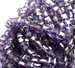БВ031НН3 Хрустальные бусины квадратные, цвет: фиолетовый, размер 3 мм, кол-во: 63-65 шт.