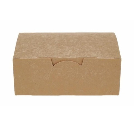 Коробка картонная для наггетсов 115х75х45мм ECO FAST FOOD BOX S для 6 шт. Размер S (мини) цвет Крафт/Белый DoECO (х50/600)