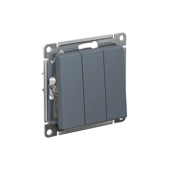 Выключатель 3-кл. СП AtlasDesign 10А IP20 (сх. 1+1+1) 10AX механизм грифель SE ATN000731
