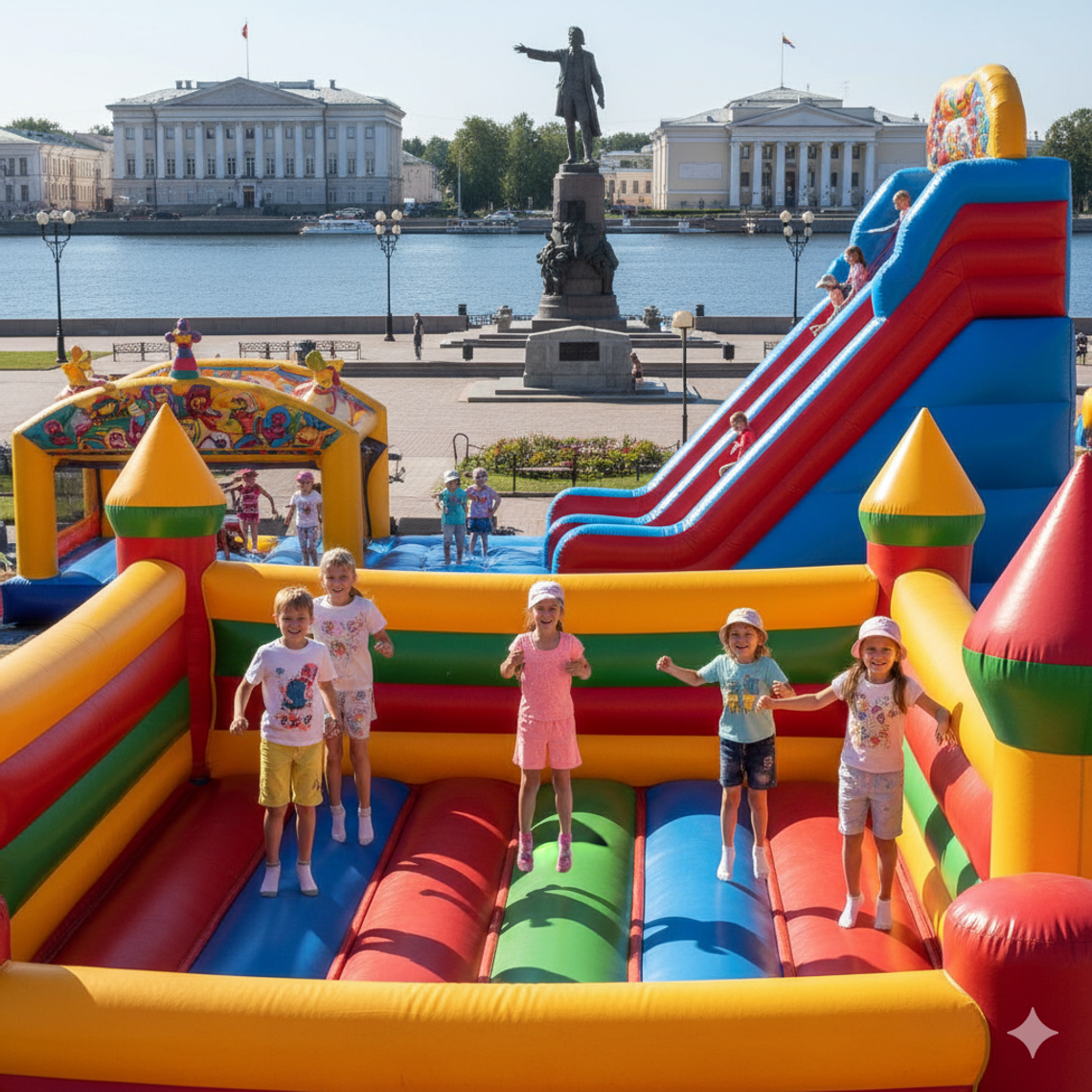 Надувной батут купить в Петрозаводске – БатутМастер 🎉