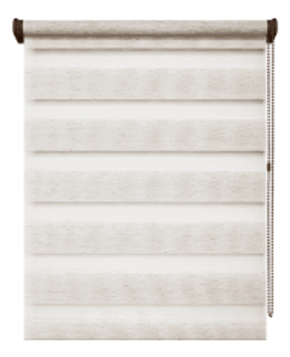 Рулонная штора День-Ночь Люкс, ткань 8925 Канзас, цвет натуральный