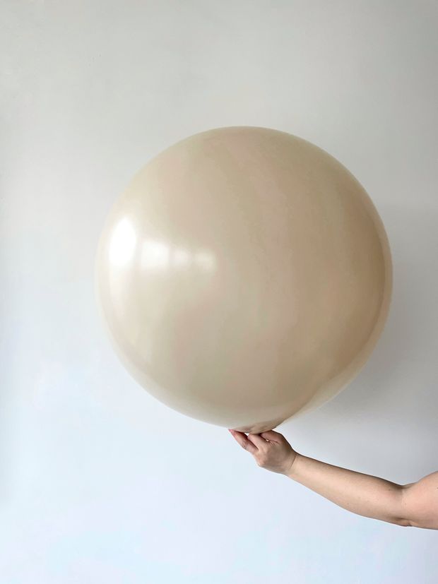 S шар гигант 24"/60 см пастель белый песок (БГ-90)