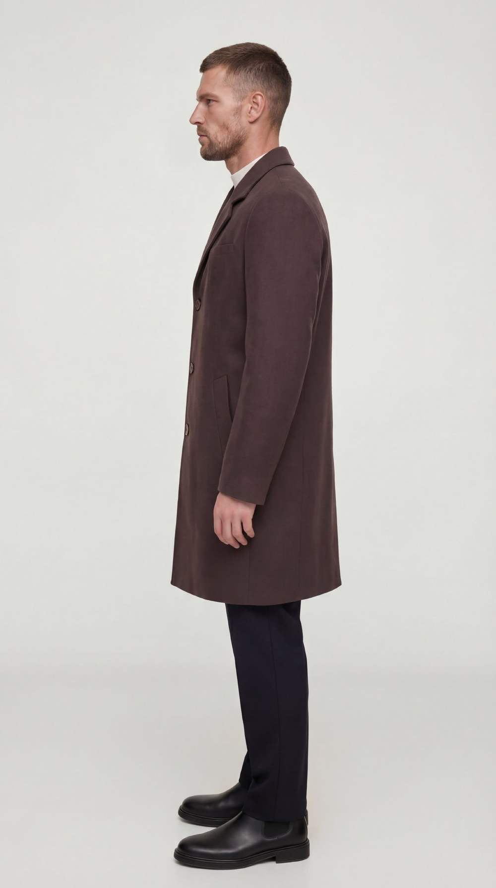 Мужское пальто (коричневое) С26