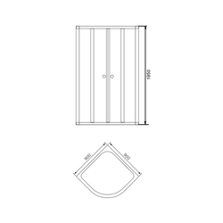 Душевой уголок с поддоном Aquanet AQ7 90x90, узорчатое стекло, профиль хром схема