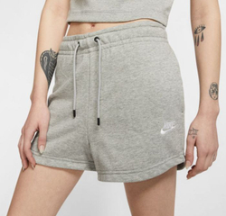 Женские Шорты теннисные Nike Sportswear Essential Short French Terry W - dark grey heather/white