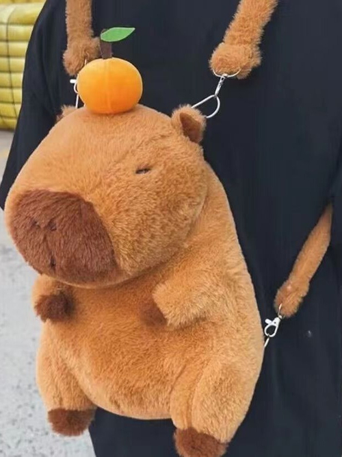 Мягкий рюкзак "Capybara and Orange Bag"