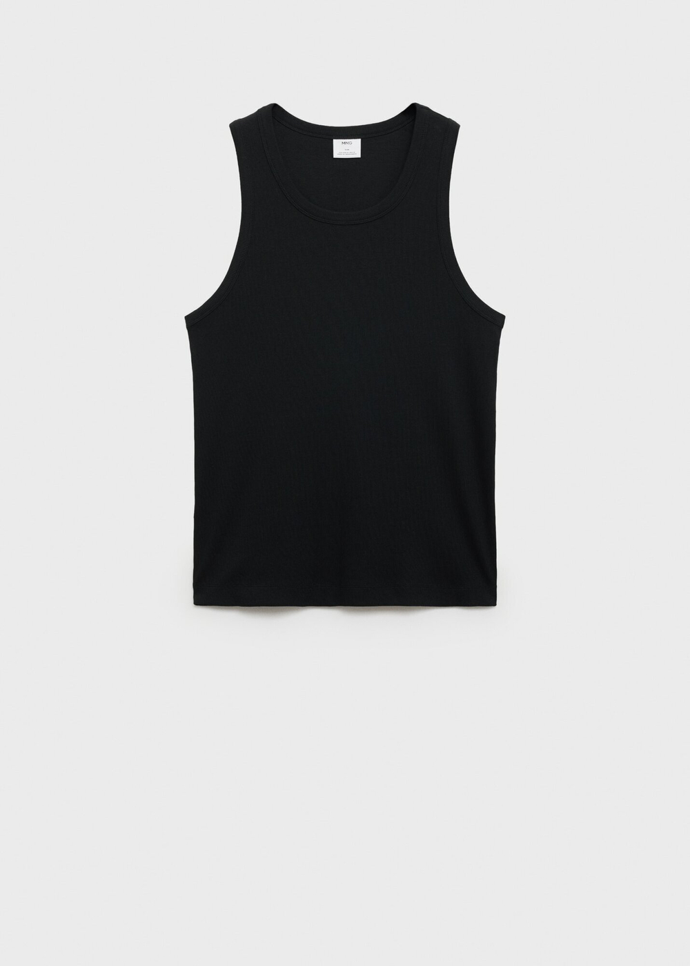 Майка в рубчик slim fit