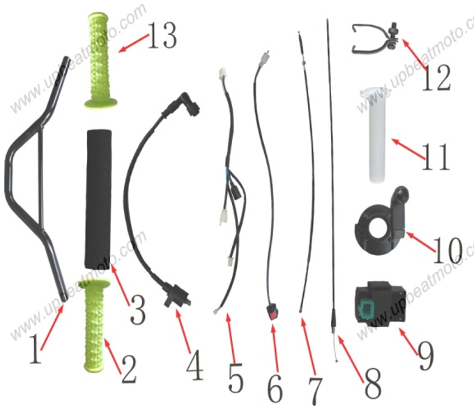 Запчасти E к питбайку Motax CRF 125