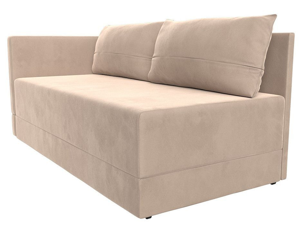 Кушетка Никас левая, Бежевый, Велюр, 118390L