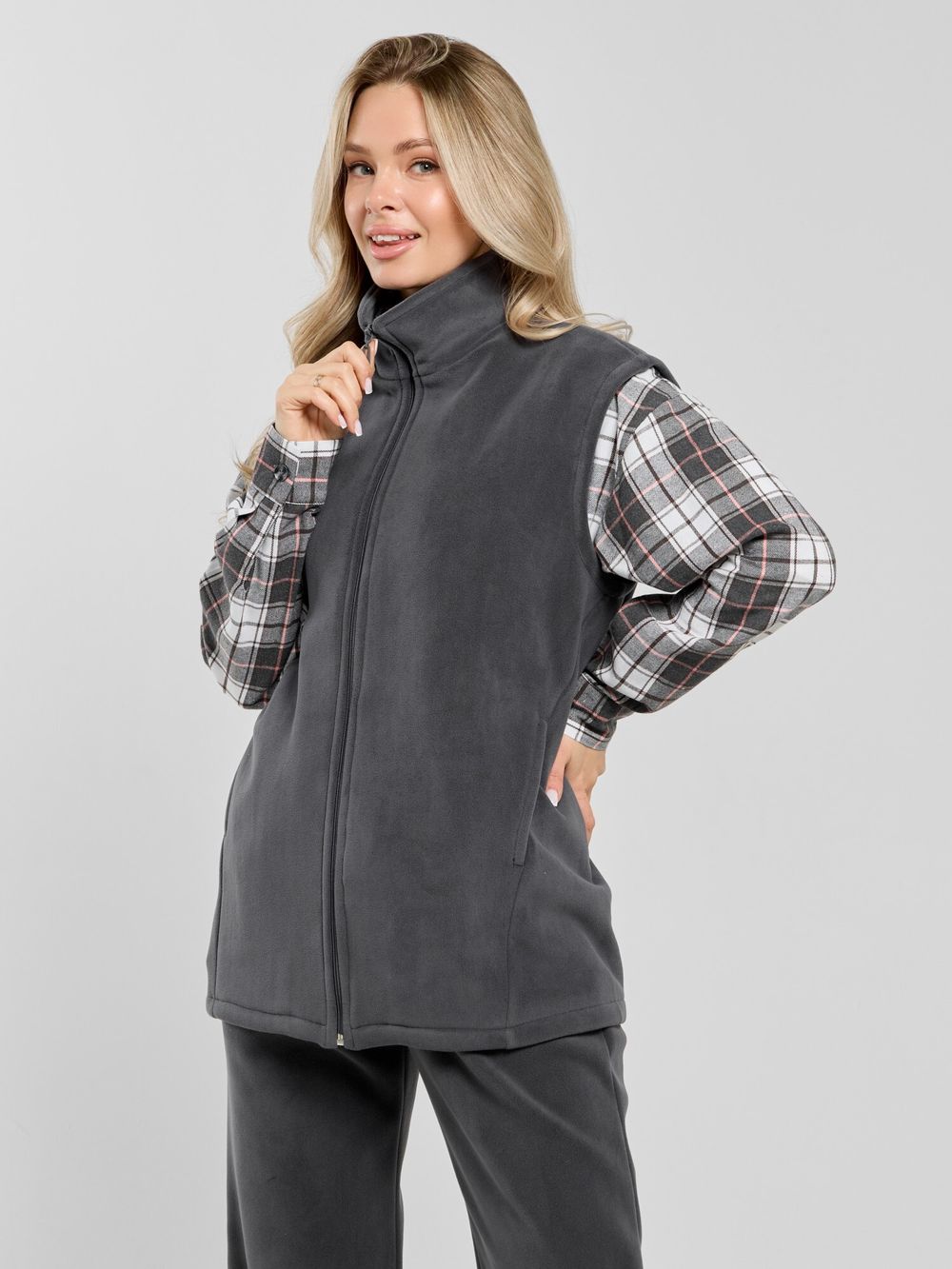 Толстовка (жилетка) Блик-3 Виотекс ГРАФИТОВЫЙ