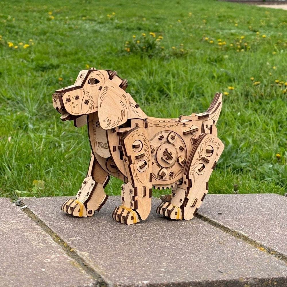 Сборная деревянная модель «Механический щенок Puppy» (EWA)