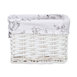 Корзина стеллажная "Цветы", Д250 Ш180 В180, белая