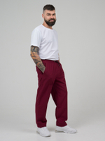 Брюки мужские повара кондитера "Вишня" , цвет бордовый