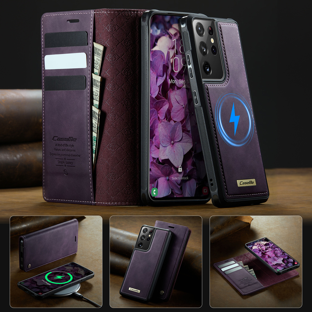 Чехол-кошелек CaseMe 2 in 1 MagSafe Samsung Galaxy S21 Ultra