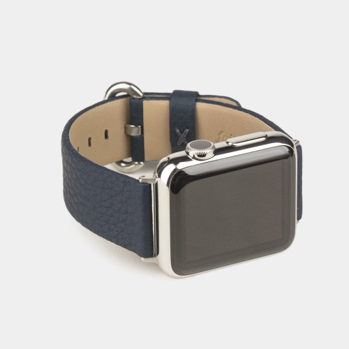 Ремешок для Apple Watch 44/45/46 mm из кожи теленка, цвета синий