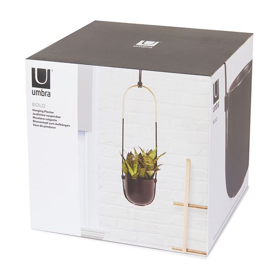 Горшок для растений подвесной bolo, D16 см, черный