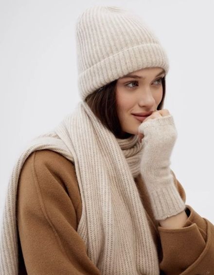 Митенки женские М813-08 бежевые