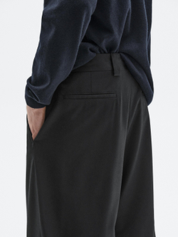 Massimo Dutti Фланелевые брюки из шерсти, черный