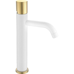 Смеситель для раковины Boheme STICK 122-WG.2 WHITE TOUCH GOLD