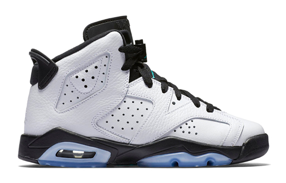 Кроссовки Jordan Air Jordan 6 Retro White Jade Black (Женская размерная сетка)