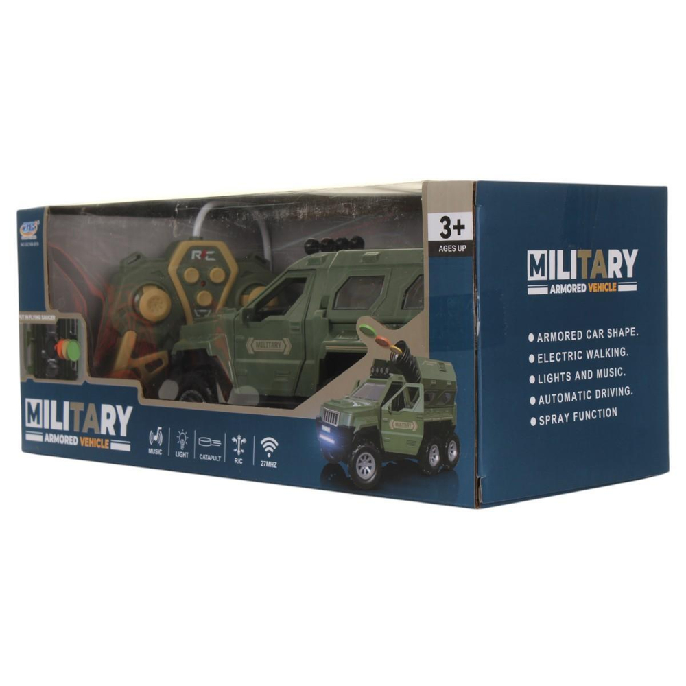 Машина Военная на РУ, коробка GC169-B19(包电)