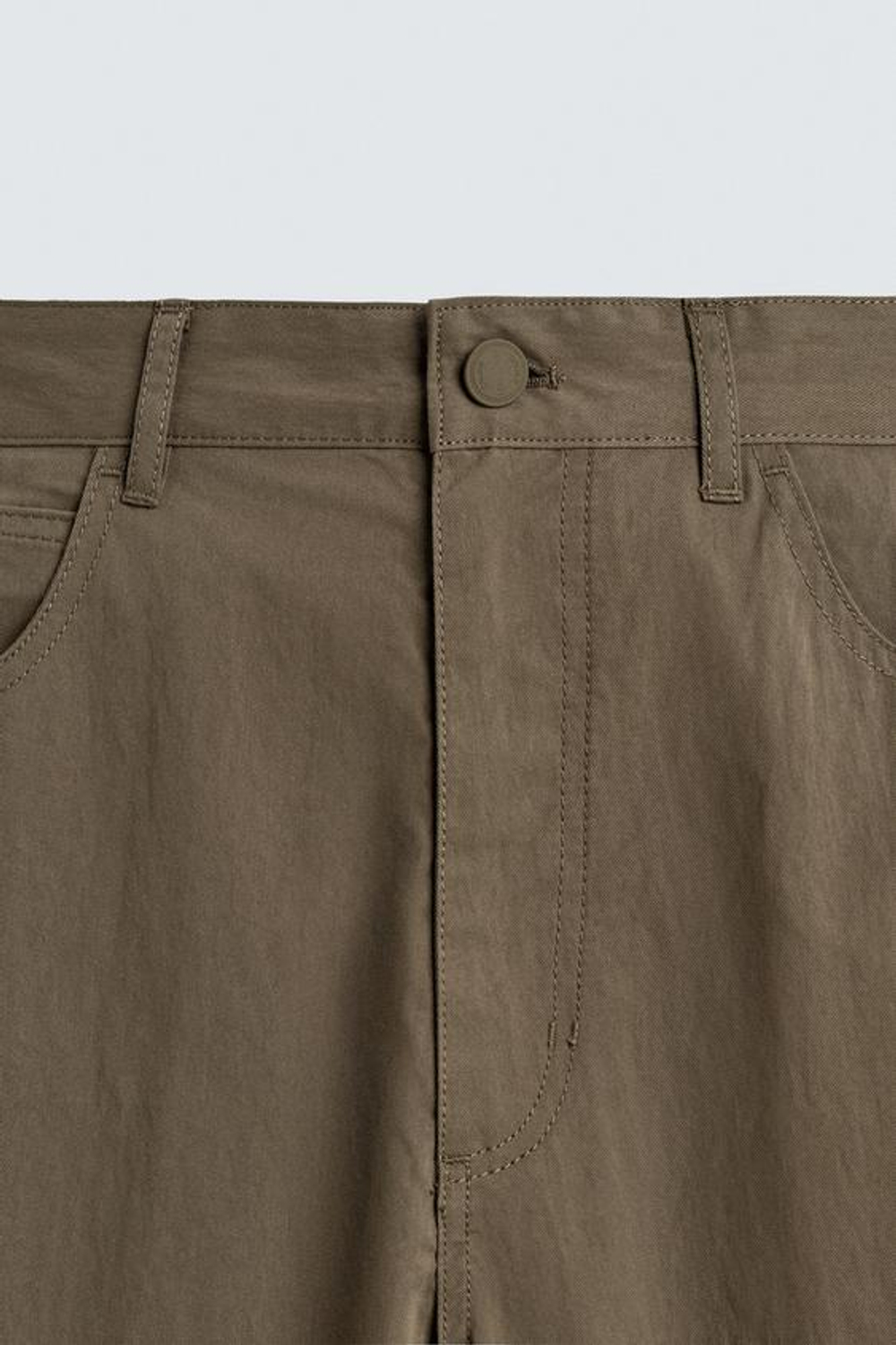 ZARA БРЮКИ CURVED FIT, ХАКИ