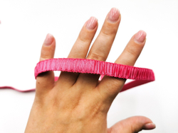 Бретелечная резинка со сборкой и блеском, 12 мм, розовый, (Арт: BR960/12-256), м