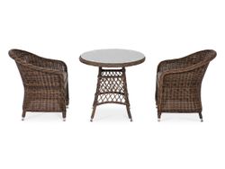 "Эспрессо-80 R" обеденная группа плетеная, цвет коричневый