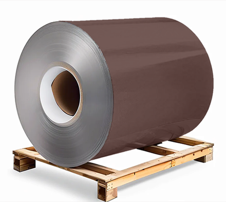 Сталь оцинкованная 0,5х1250х3000 мм RAL 8011 коричневый Грунт обр.стороны / защ.пленка