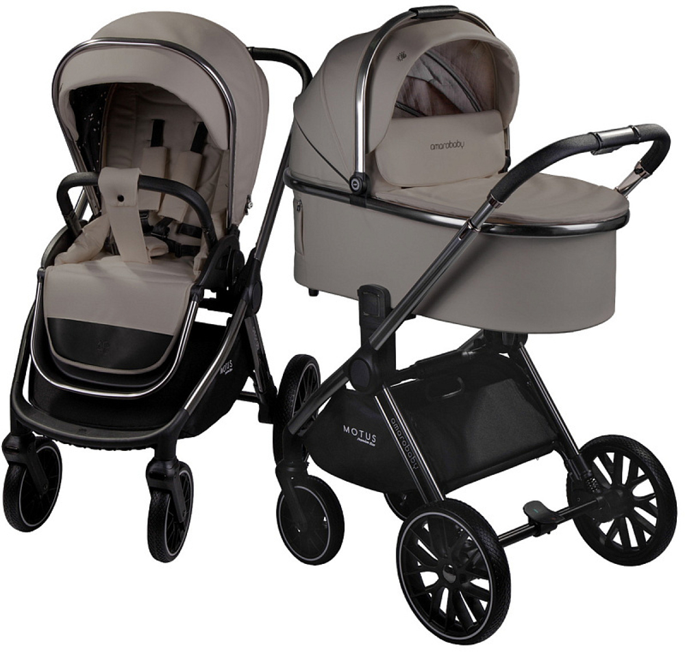 Детская коляска AmaroBaby Motus Premium Ecco 3 в 1 мокко