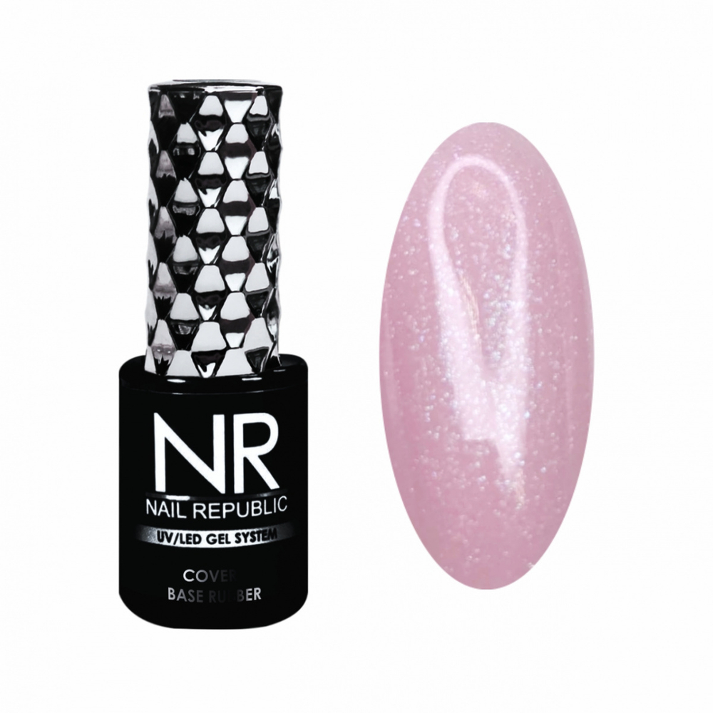 Nail Republic Камуфлирующая база №014 с шиммером, 10 мл