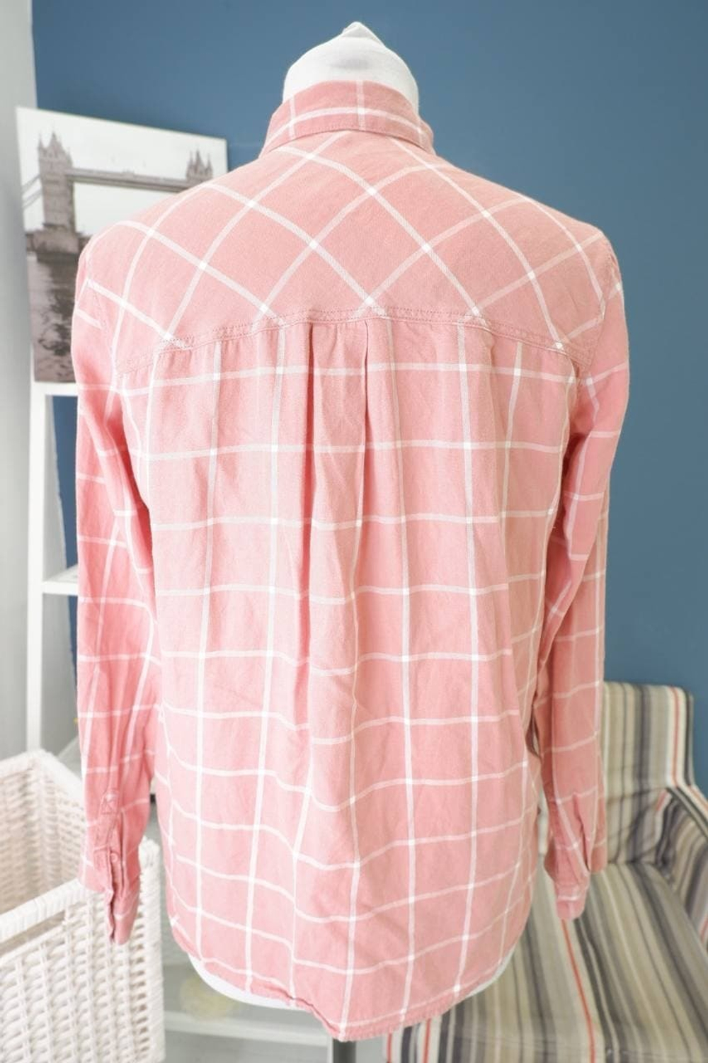 Рубашка H&M хлопковая в клетку 40 размер