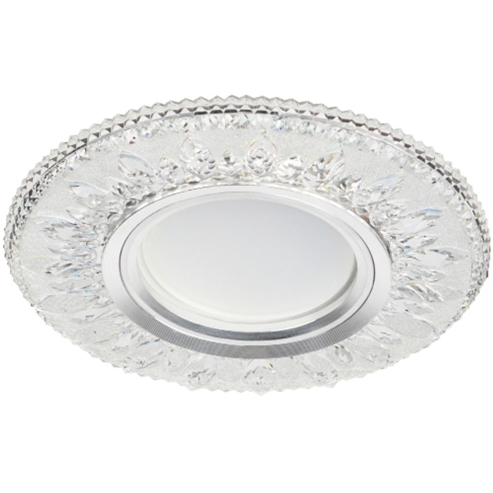 DK LD9 SL/WH Светильник ЭРА декор cо светодиодной подсветкой MR16, прозрачный | Встраиваемые LED светильники