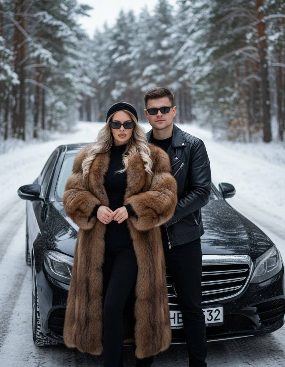 Парное фото у авто