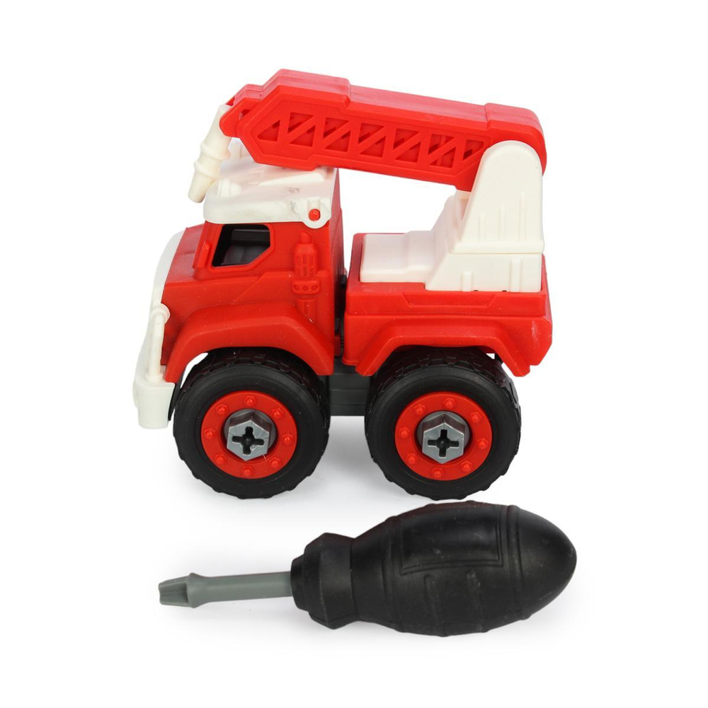 Машинка-конструктор Abtoys Cпецтехника "Городские службы" Пожарная машина с отверткой