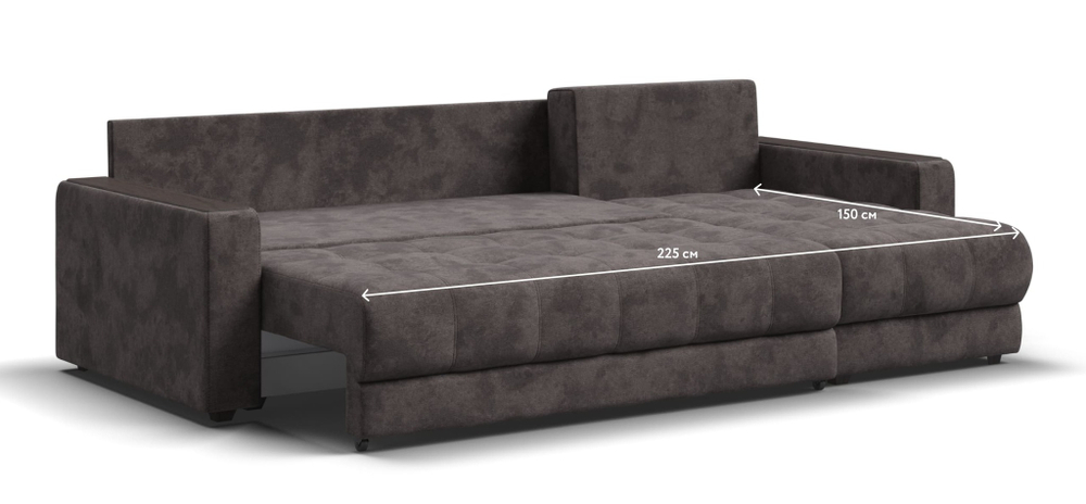Угловой диван BOSS 3.0 Classic XL велюр Alkantara серый