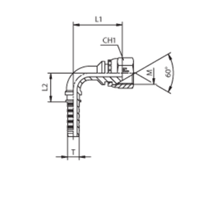 Фитинг DN 20 DKM (Г) 26x1.5 (90)