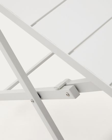 Стол садовый складной Torreta из алюминия с белой отделкой 70 x 70 см