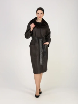 Дубленка зимняя шуба натуральная двухсторонняя оверсайз