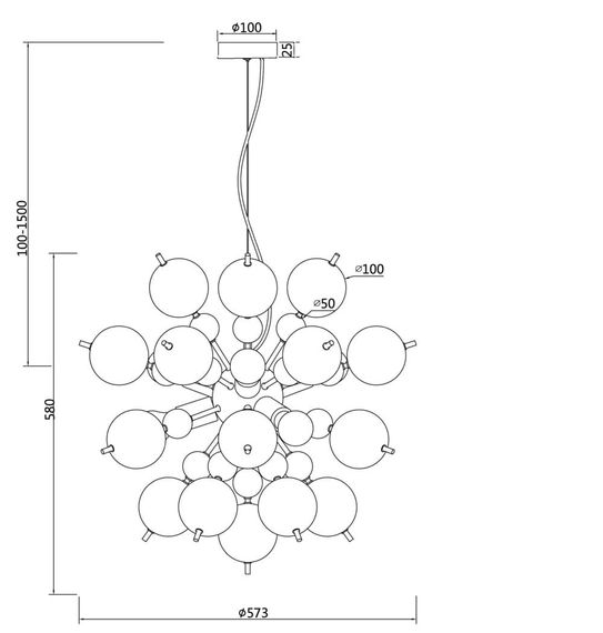 Подвесная люстра Maytoni Bolla MOD133PL-06BS