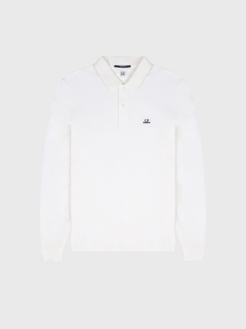 Поло с длинным рукавом C.P. Company Stretch Piquet White