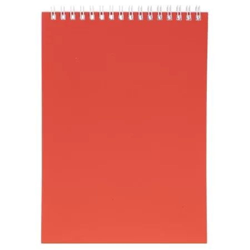 Блокнот А5 60л гребень "SoloMatte. Красный шелк" клетка, софт-тач