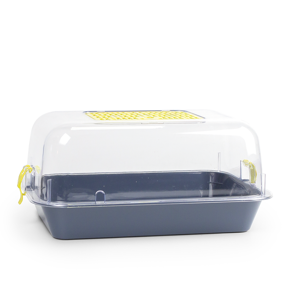 Террариум ZOOSET прозрачный серый/желтый - M (40х27х18 см)