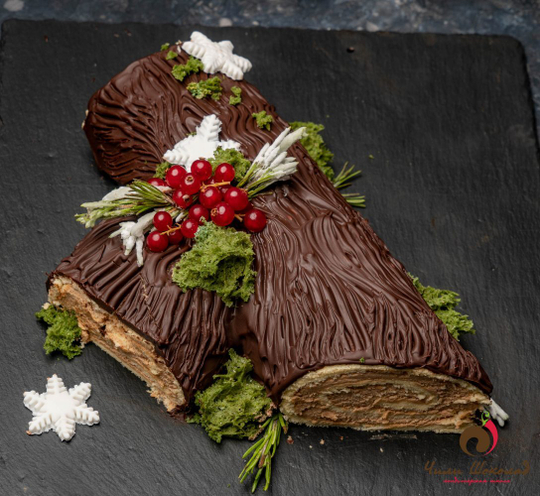 ХИТ! Торт РОЖДЕСТВЕНСКОЕ ПОЛЕНО - практический мастер-класс