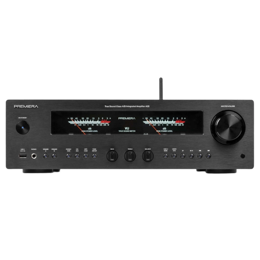 Premiera A3S Black — интегральный стереоусилитель класса AB с сетевым проигрывателем