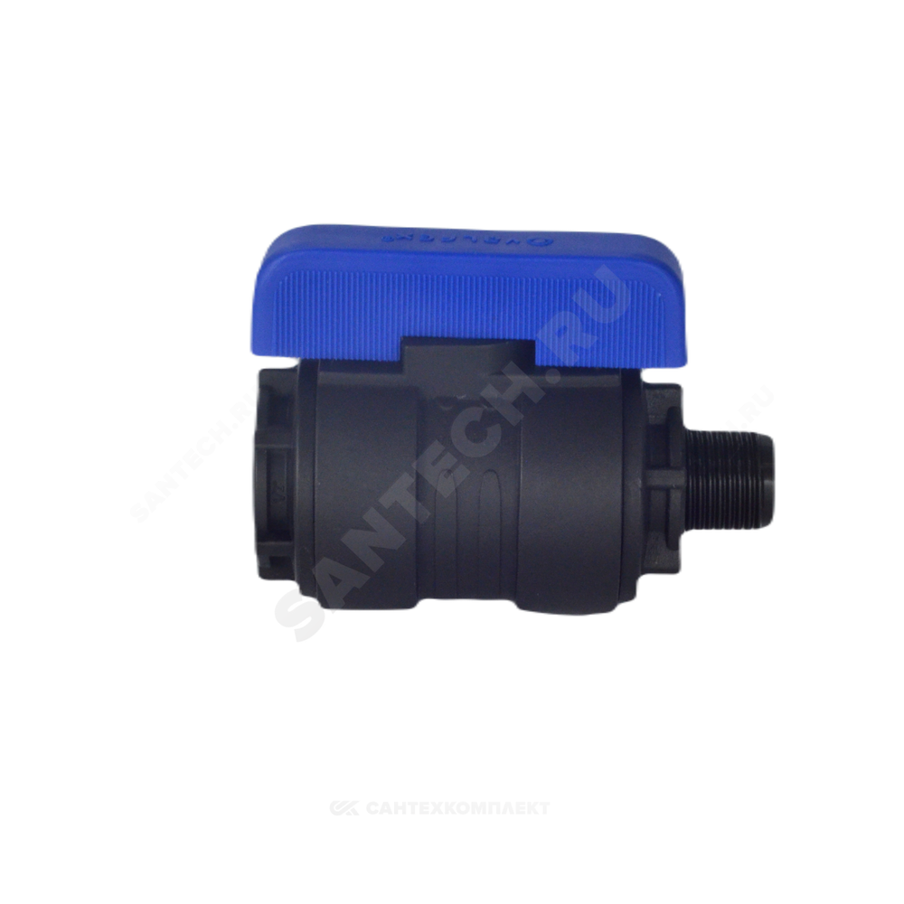 Кран шаровой компрессионный ПЭ Ду 26 3/4"x1" НР/ВР Ру16 VALFEX 1210026034100