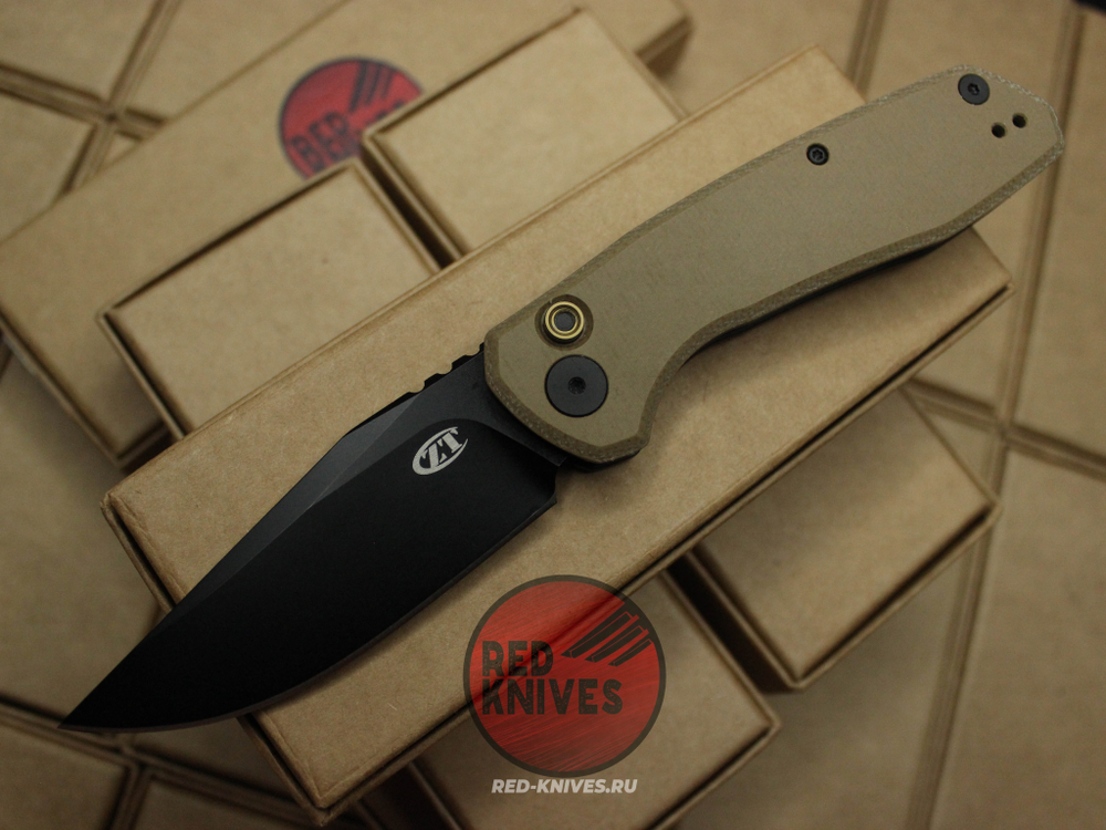 Нож Zero Tolerance 0512 AUTO - накладка микарта, черный клинок