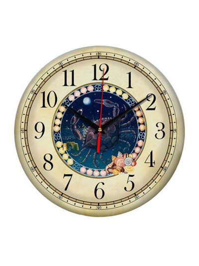 Часы настенные "Знаки зодиака в круге" Рак Декор для дома, подарок